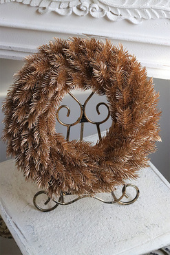 OD RĘKI Złoty Dom, dekoracyjny wianek ze złotych gałązek, śr.32cm