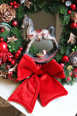 Holly Jolly Christmas, świąteczny wianek na drzwi, śr.