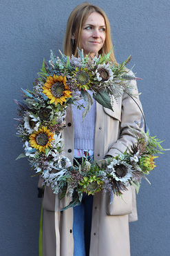 OD RĘKI wianek na obręczy Słoneczniki Subtelle, śr.57cm 