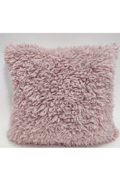 Shepherd Pink, milutka poszewka na poduszkę z futerkiem, wym.45x45cm