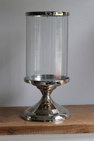 Glamouria, szklany świecznik na metalowej nodze
