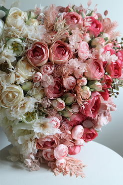 Alice Pastel Volcan, dekoracja nagrobna w kształcie serca, wym.23x37x40cm