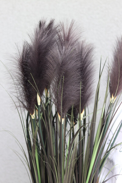 Black Mirror Glamour, sztuczna czarna trawa w donicy