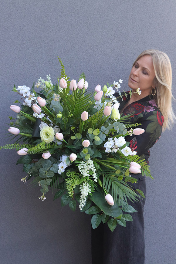 Doriana, wiązanka nagrobna na desce, dł.100cm