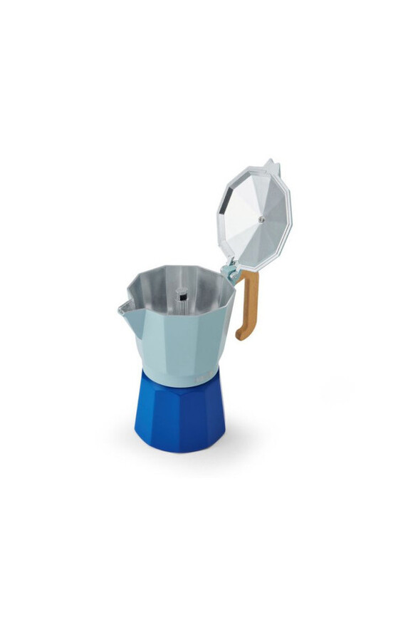 La Cafetière Venice, metalowa kawiarka, niebieska