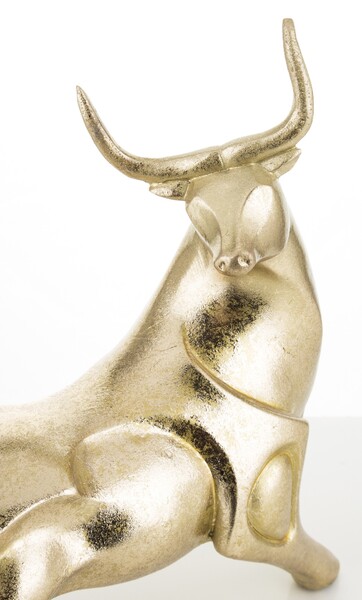 Byk Gold A, figurka złota, wym.23x21x8cm 