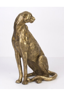 Gepard, złota figurka dekoracyjna, wys.42cm 