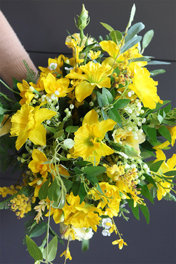 bukiet do wazonu Słoneczna Wiosna 2, sztuczne kwiaty dł.50cm 