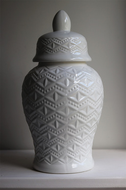 OD RĘKI Tebriz, amfora pojemnik z pokrywką, wym.47x23cm