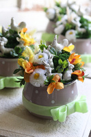 kompozycja w naczyniu, Wielkanocna Zagroda Yellow 2, wym.20x16cm