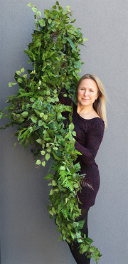 Bluszcz & Paproć, zielona girlanda, dł.100cm