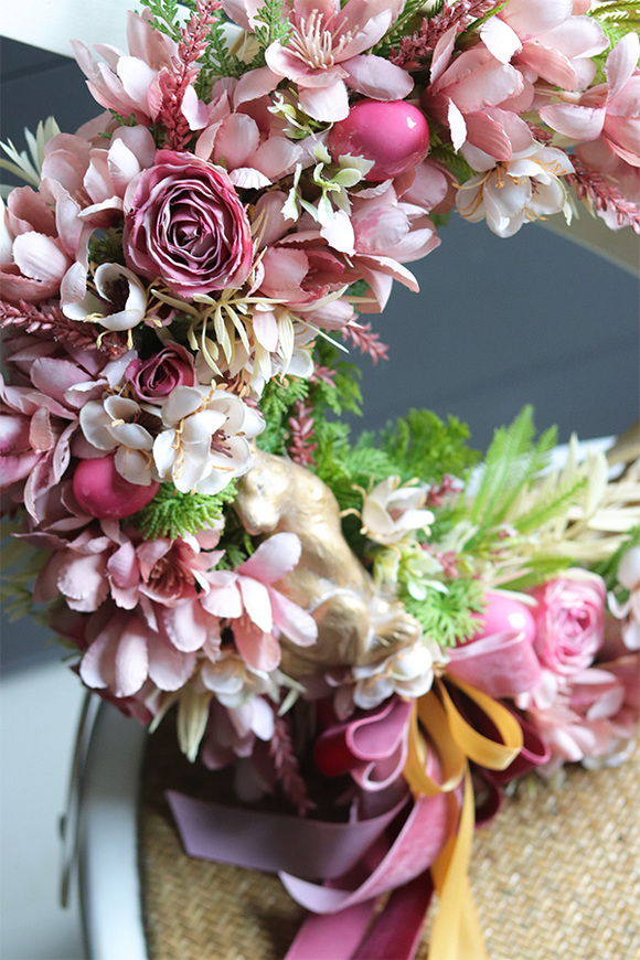 Zajączek Wiosenny, wielkanocny wianek dekoracyjny