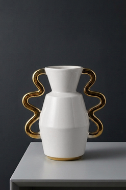 Wavy, nowoczesny wazon ceramiczny, wys.27.5cm 
