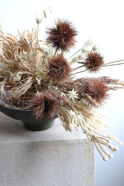 Boho Beige Modern, kompozycja z suszu w naczyniu