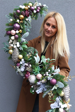 Fioletina, świąteczna girlanda, dł.180cm