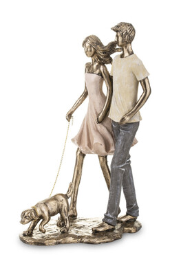 dekoracyjna figurka, Zakochani z Psem 2, wys.27cm