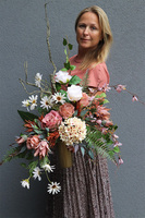 Angelo Garden Beige, komplet dekoracji, lampion + bukie