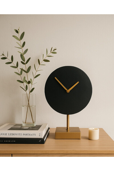 Modern Black, metalowy zegar gabinetowy