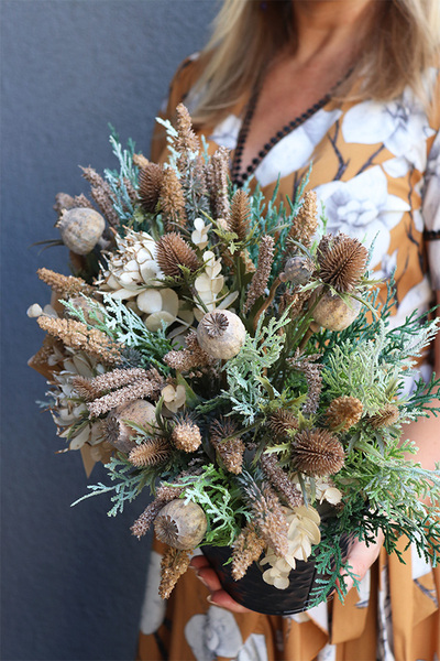 Wrzosowisko nature, kompozycja kwiatowa w donicy