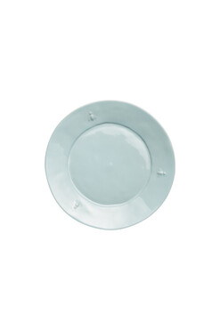 Pszczoła La Rochere, ceramiczny talerz obiadowy, błękitny, śr.27.4cm