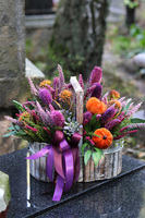 dekoracja nagrobna, Koszyczek Dyniowy, wym.28x29cm