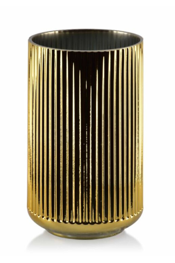 Goldie A, wazon ceramiczny prążki, wym.10.5x17.5cm