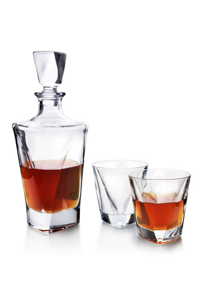 Eva Triangle, zestaw do whiskey, karafka 780ml i 6 szklanek 280ml
