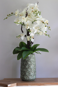 Nedila Tall, sztuczny storczyk w zielonej osłonce, wys.70cm