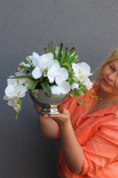 Dekoria Pucharia, kompozycja z orchideą w pucharze