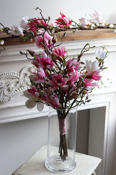 komplet, girlanda + bukiet, dekoracja roślinna z Magnolii