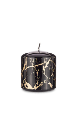 Abigail Black, świeca z marmurkiem, wym.9x8cm