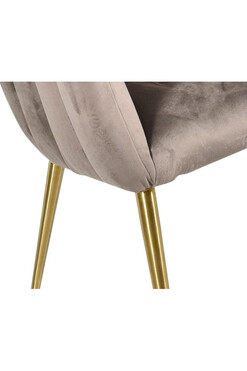 Glamour, fotel w kształcie muszli, mokka, wym.65x59x80cm