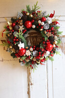 Świąteczny Kolor Big 2, bogaty wianek świąteczny LED