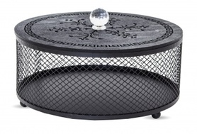 La Bella Black, dekoracyjna patera / pojemnik, wym.12,5x21x21cm