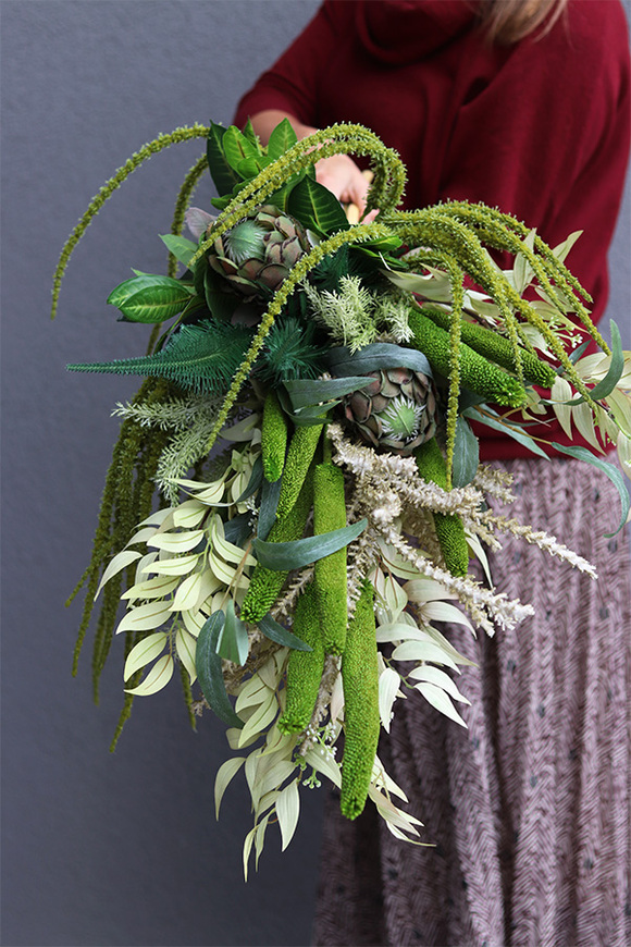 Rewia green, zielony bukiet dekoracyjny