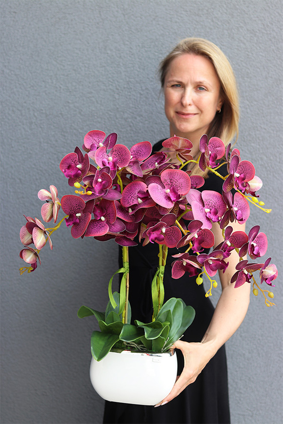 Glamour Felinato, fioletowy gumowy storczyk,wys.60cm 