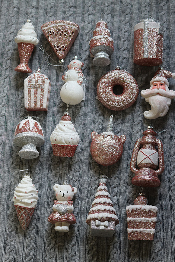 zestaw zawieszek choinkowych Toys, Różowa Kraina