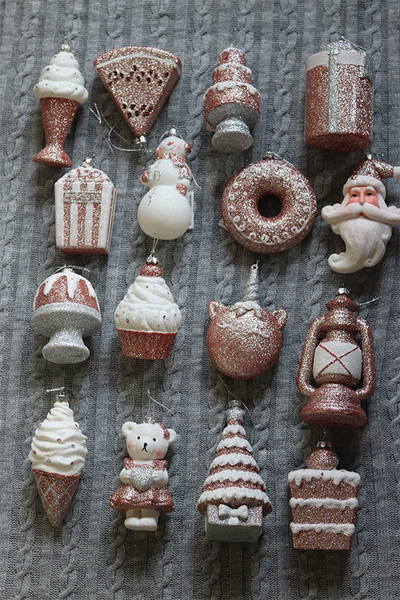 zestaw zawieszek choinkowych Toys, Różowa Kraina