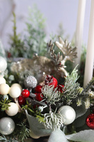 Piękna Zima, świąteczny stroik z łosiem i świecami