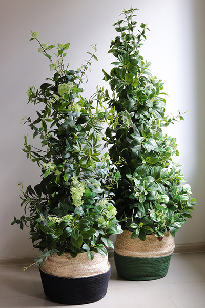 New Green Basket, drzewko sztuczne kolumnowe w donicy