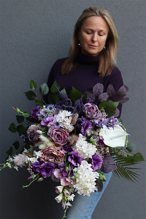 Fioleti komplet dekoracji nagrobnych