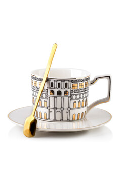 Venezia Glamour C, filiżanka ze spodkiem i łyżeczką, poj.220ml