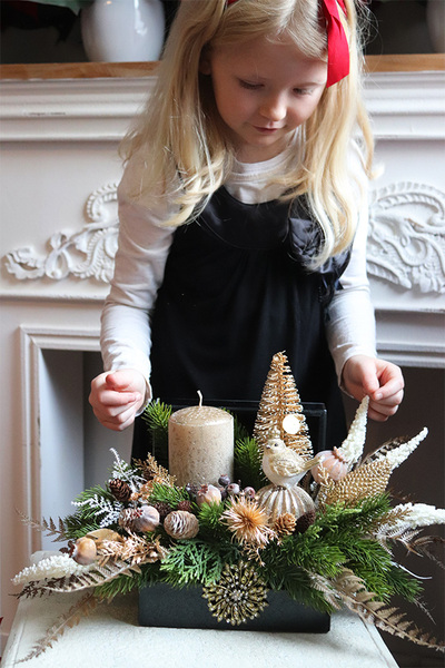 Black Cristal Gossamer, świąteczny stroik w szkatułce