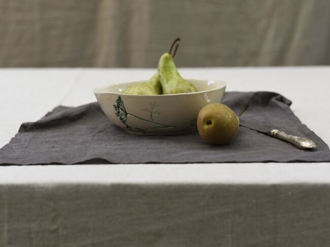 Bohemia, lniane serwetki, grafitowy