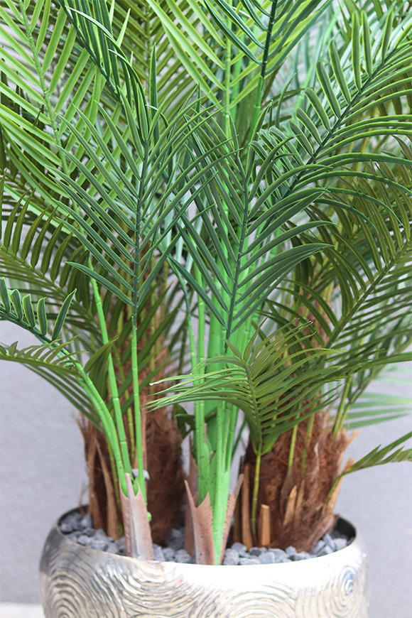 Palma Green Plants Deluxe, sztuczna roślina w metalowej donicy