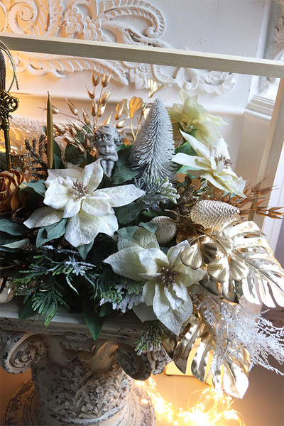 Christmas Paysage kompozycja nagrobna w blejtramie