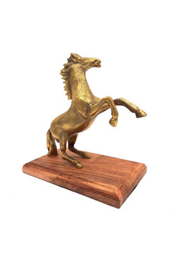 Złoty Rumak, elegancka figurka konia, wym.27.5x15x27.5cm