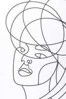 efektowny dekor ścienny, Madame, wym.80x60x1cm