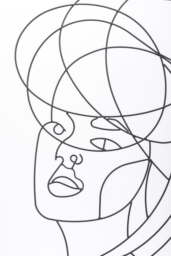 efektowny dekor ścienny, Madame, wym.80x60x1cm