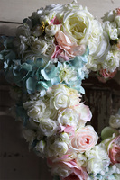 dekoracyjny wianek - serce kwiatowe, Matrima, wym.40x44cm 